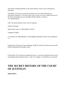 secrets  of court of justinian 