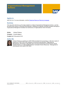 SAP Organizational Management Actions Configuration Guide