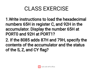 class exercise