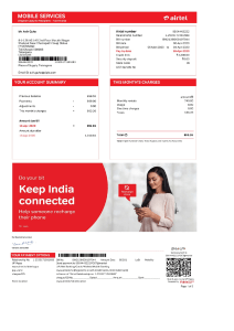 Airtel bill 5th March to 4th April 20202