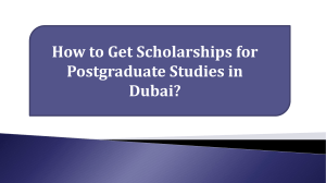 How to Get Scholarships for Postgraduate Studies in Dubai