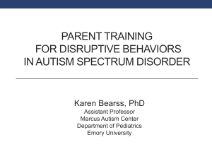 Parent-Training-for-Disruptive-Behaviors-in-Autism-Spectrum-Disorder