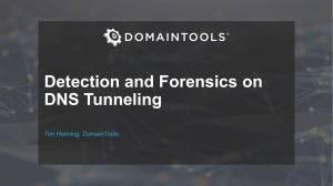 Detection and Forensics on DNS Tunelling