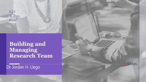 Buidling and Managing Teams