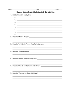 Guided Notes Preamble