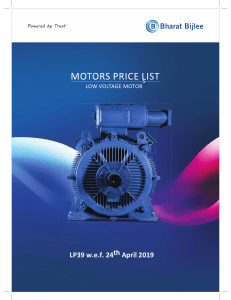 bharat bijlee electric motors pricelist