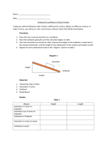 Finding the coefficient of static friction