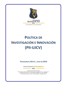 UJCV Politica de Investigacion