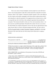 Sample Known Donor Agreement-MAIA-Midwifery