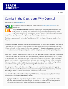 Comics in the Classroom- Why Comics? 