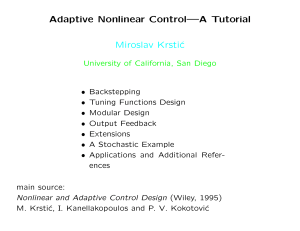 Adaptive Nonlinear Control Tutorial