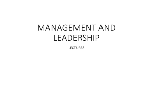 Lec 8  Management and Leadership edited