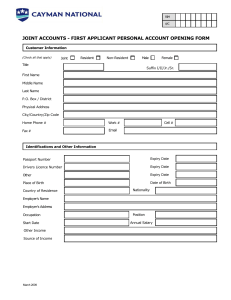 personal account opening form joint