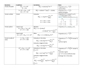 Homework Materials - Convection Correlations