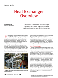 Heat exchanger overview