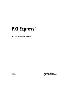 NI PXIe-1062Q User Manual