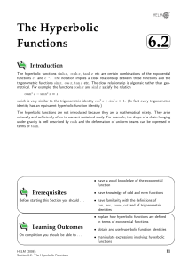 6 2 hyperbolic functions