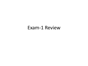 65 25065 CC411 2014 1  1 1 Exam-1 Review