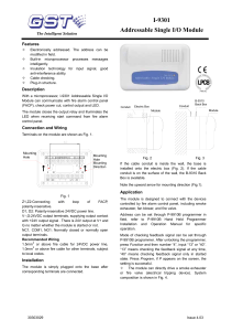 GST I-9301 Addressable Single IO Module Installation and Operation Manual (1)
