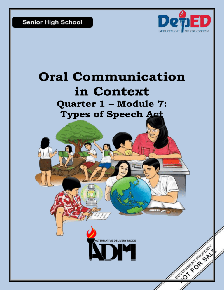 oral communication grade 11 speech act