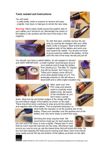 Battery Wrap Instructions