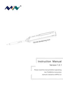 TS100 Soldering Iron Instruction Manual