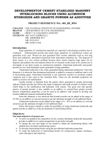 Development of cement stabilised masonary interlocking blocks