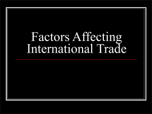 Factors Affecting International Trade (1)