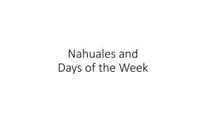 Nahuales and days of the week 