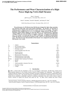 Perfomance and wear characterization of a High Power Hall Thruster
