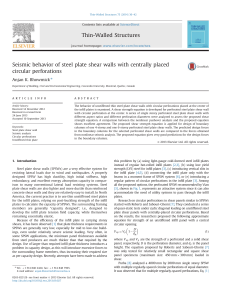 SPSW with circular holes paper