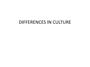 DIFFERENCES IN CULTURE