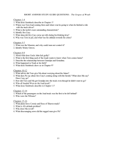SHORT ANSWER STUDY GUIDE Grapes of Wrath