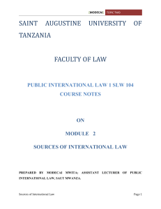 Bsources of international law
