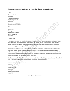 Business Introduction Letter to Potential Clients