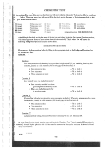 Collegeboard SAT Chemistry Test Form --