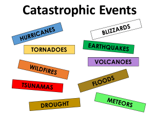 Catastrophic Events Anchor Chart
