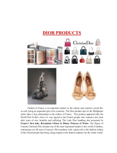 ACTIVITY 1- DIOR PRODUCTS