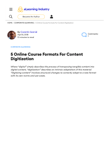 5 Online Course Formats For Content Digitization - eLearning Industry