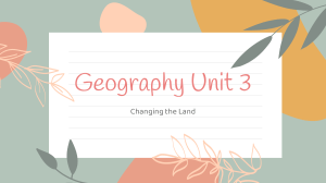 Overview Unit 3 Geography