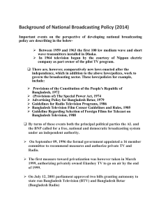 Background of National Broadcasting Policy