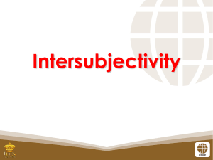 6 Intersubjectivity