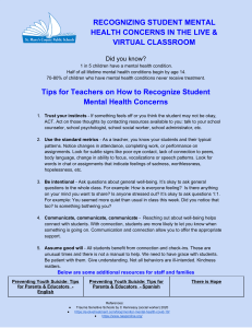 RECOGNIZING STUDENT MENTAL HEALTH CONCERNS IN THE LIVE & VIRTUAL CLASSROOM (1)