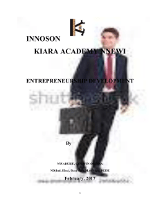 Entrepreneurship Development Course Material