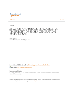 IBHS ANALYSIS AND PARAMETERIZATION OF THE FLIGHT OF EMBER GENERATION E