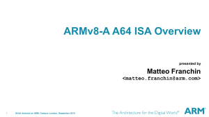 ARMv8 Instruction Set Overview