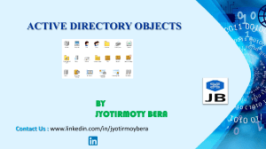 Active Directory Objects Presentation