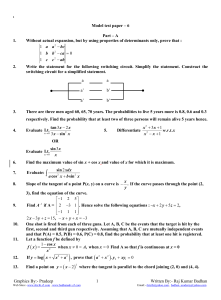 Question paper CLASS 12TH MATHS OLD PAPER 6