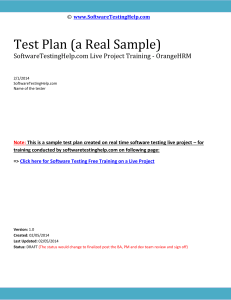 Live-Project Test-Plan SoftwareTestingHelp