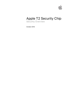 Apple T2 Security Chip Overview